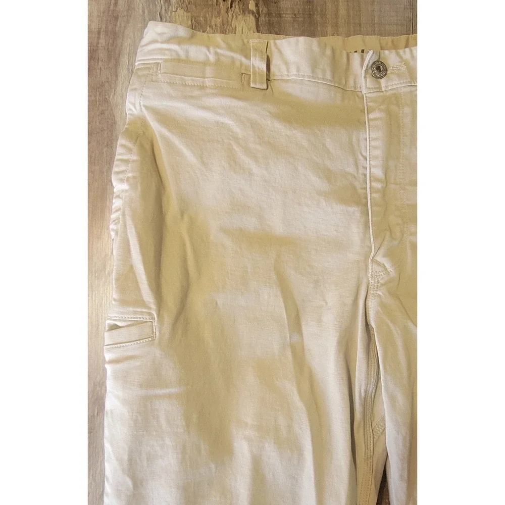 Duluth Trading Co Mens 36x30 Trim Fit Beige Flex Ballroom Khakis Chino Pants EUC